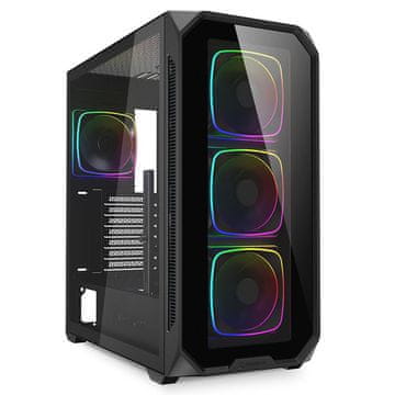 Sharkoon AK5G RGB midiATX prozor crno kućište