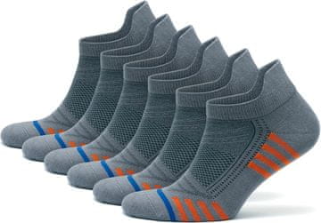 Nikcorp Muške pamučne stopalice, 6 pari, za cjelodnevnu udobnost, nevidljive u obući, crne/plave/bež, vel. 40-44