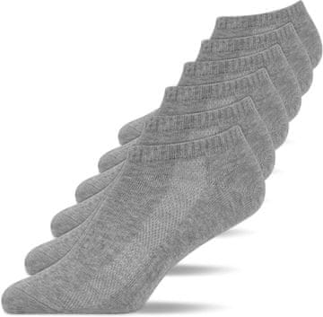 Nikcorp Muške stopalice, 6 pari, pamučne nevidljive čarape za udobnost i stil, prozračne i mekane, sive, veličina 40-44