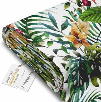 Nikcorp Vodootporna tkanina za tapeciranje Oxford 600D, otporna na UV zrake i trganje, za vrtni namještaj, jastuke, cvjetni uzorak 160x200 cm