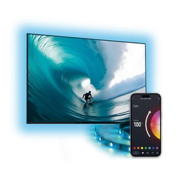 Ksix KSIX, SmartLED TV traka 2 m, mogućnost rezanja, 480 lm, Siri, RGB boje, do 70"