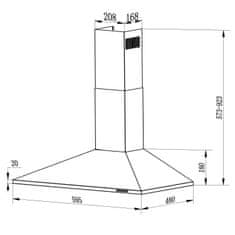 Berdsen BT-213 INOX kuhinjska napa s dimnjakom od 60 cm