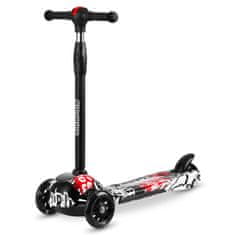 Ricokids Ricokids Piko trokotačni skuter - crni s crveno-bijelim uzorcima