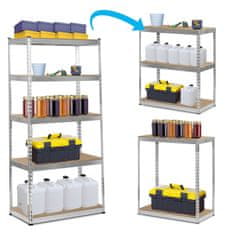 Humberg Metalni stalak za odlaganje 183 x 90 x 45 cm HR-700 srebrni