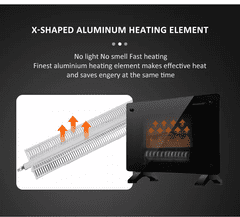 BOT Stakleni SMART konvektorski radijator GPH1 WiFi 2000 W