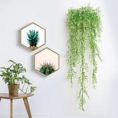 HOME & MARKER® Ukrasna viseća umjetna biljka 80 cm – dekor za dom i vrt, realistični ratan, više boja | IVYORA, bijela