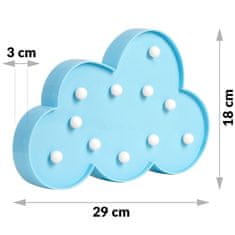 Nukido 740923 Noćna lampa u obliku oblaka