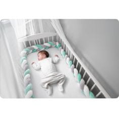 Ricokids Ricokids 3m marame za dječji krevetić - mint-siva
