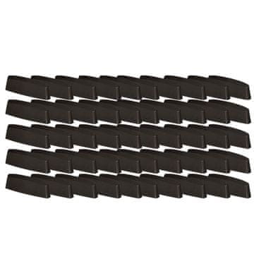 Poklopac odvodnih otvora za PVC prozore, smeđa, 45 mm, set od 50 kom.