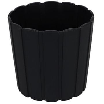 Plastična saksija za cvijeće i začinsko bilje na balkon i terasu, antracit, 14,4x13 cm