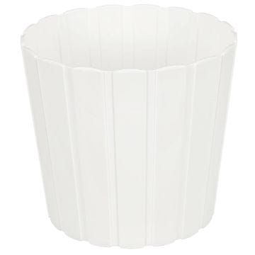 Plastična posuda za cvijeće i začinsko bilje za balkon i terasu, bijela, 24 x 21,5 cm