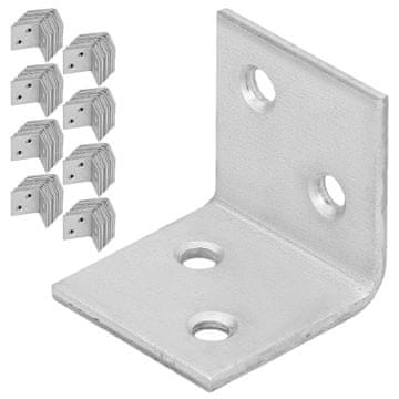 Kutni građevinski spojnik od pocinčanog čelika 25x25x25 mm 100 kom