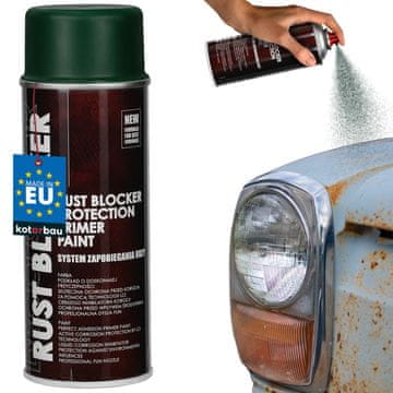 Lakier sprej protiv hrđe za metal, ograde i vrata, zaštitni, zeleni RAL 6005 400