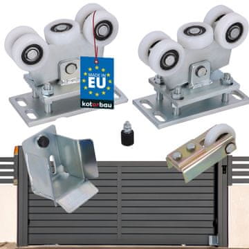 Set vrata kolica za klizna vrata, 5 kotura, profil 80 x 80 mm