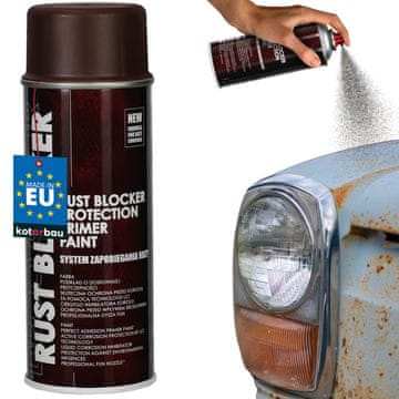 Lakier sprej protiv hrđe za metal, ograde i vrata, zaštitni, smeđi RAL 8017, 400 ml