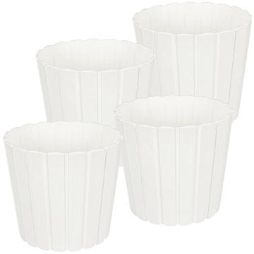 Plastična posuda za cvijeće i začinsko bilje za balkon i terasu, bijela, 29 cm, 4 komada