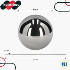 Ukrasna kugla za vrt na šiljku, čelična, zrcalni efekt, 115 cm