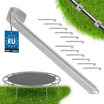 Urezana sidra za trampolin, pocinčana, 430 mm, set od 12 kom