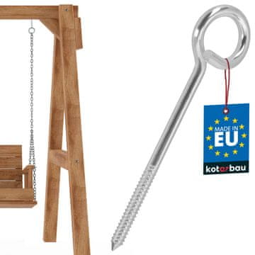 Vijak za ljuljačku, stropni, savijeni, čelični, 240 mm