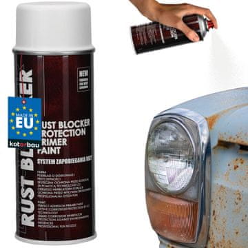 Zaštitni sprej protiv hrđe za metal, ograde i vrata, bijela RAL 9010, 400 ml