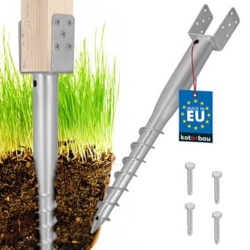 Čelična podloga za stup za ukopavanje u zemlju U 81 x 710 mm