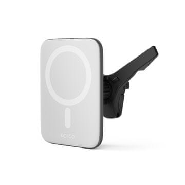 EPICO Qi2 Mag+ bežični auto punjač, srebrni/bijeli