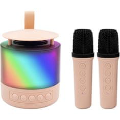 MusicMan MM-SC60 MelodyMagic, karaoke set s 2 bežična mikrofona, Bluetooth, LED