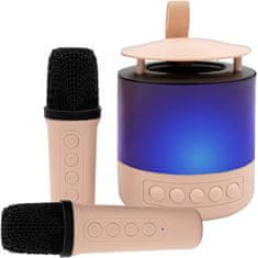 MusicMan MM-SC60 MelodyMagic, karaoke set s 2 bežična mikrofona, Bluetooth, LED