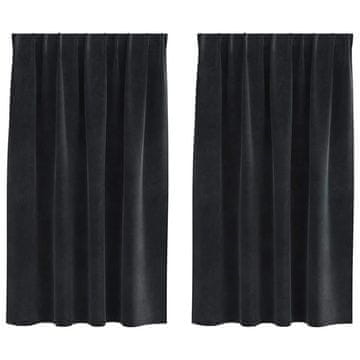 Vidaxl Zavjese za zamračivanje 2 pcs Crna 140 x 140 cm Baršun