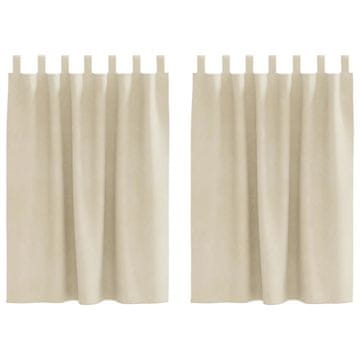 Vidaxl Zavjese za zamračivanje 2 pcs Krema 140 x 140 cm Baršun