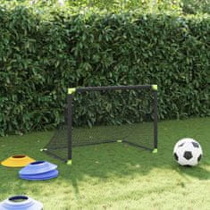 Vidaxl Dječji nogometni gol sklopivi crni 90 x 64 x 64 cm
