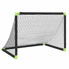 Vidaxl Dječji nogometni gol sklopivi crni 90 x 64 x 64 cm