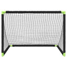 Vidaxl Dječji nogometni gol sklopivi crni 90 x 64 x 64 cm