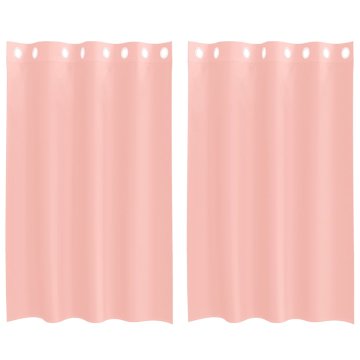 Vidaxl Voile zavjese s ušicama 2 kom narančaste 140x175 cm