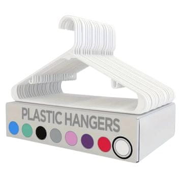 HOME & MARKER® Set 20 tankih plastičnih vješalica za odjeću – štede prostor, s utorima za naramenice | HANGY