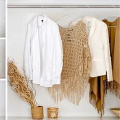 HOME & MARKER® Set 20 tankih plastičnih vješalica za odjeću – štede prostor, s utorima za naramenice | HANGY