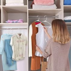 HOME & MARKER® Set 20 tankih plastičnih vješalica za odjeću – štede prostor, s utorima za naramenice | HANGY