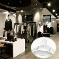 HOME & MARKER® Set 20 tankih plastičnih vješalica za odjeću – štede prostor, s utorima za naramenice | HANGY