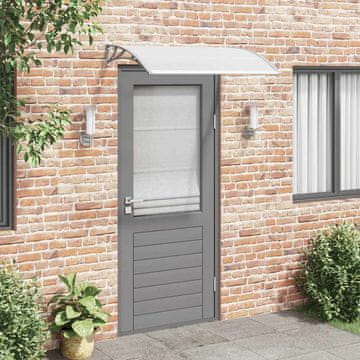 Vidaxl Nadstrešnica za vrata siva prozirna 120 x 75 cm PC