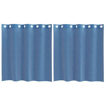 Vidaxl Voile zavjese s ušicama 2 kom kraljevsko plave