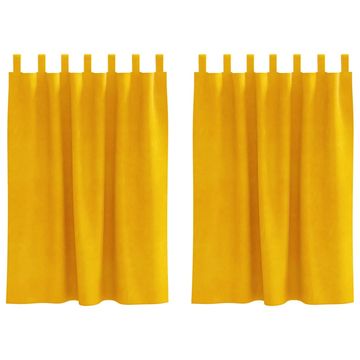 Vidaxl Zavjese za zamračivanje 2 pcs Žuta 140 x 140 cm Baršun