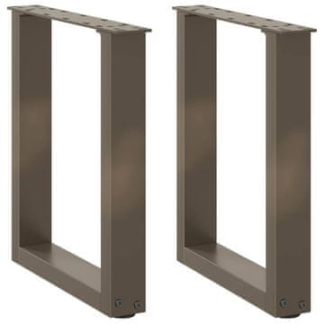 Vidaxl Noge za klub stolić U-oblik 2 kom Prirodni čelik 28 x (42-43) cm Čelik