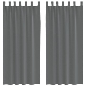 Vidaxl Voile zavjese s petljama 2 kom tamnosive 140x245 cm
