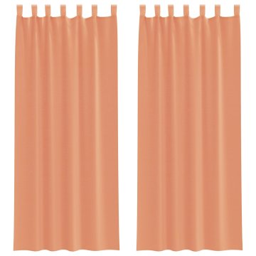 Vidaxl Voile zavjese s petljama 2 kom terakota 140x260 cm