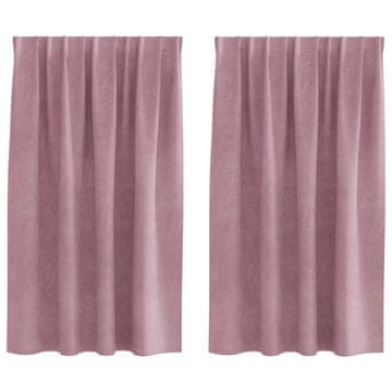 Vidaxl Zavjese za zamračivanje 2 pcs Tamno ružičasta 140 x 140 cm