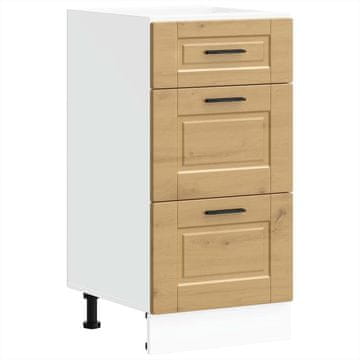 Vidaxl Donji kuhinjski ormarić Porto boja hrasta konstruirano drvo