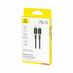 BASEUS kabel USB C-C 1m 240W Dura Fast pleteni crni P10377803U03-00
