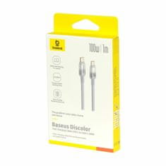 BASEUS kabel USB C-C 1m 100W 20V 5A Discolor pleteni sivi E0420702
