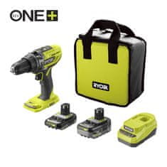 RYOBI R18PD3-242S 18V ONE+ set - Aku udarna bušilica-odvijač (1x 2.0Ah, 1 x 4.0Ah baterije + punjač) 