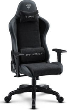 SENSE7 gaming stolica Spellcaster FUKU PU brušena koža crna